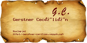 Gerstner Cecílián névjegykártya